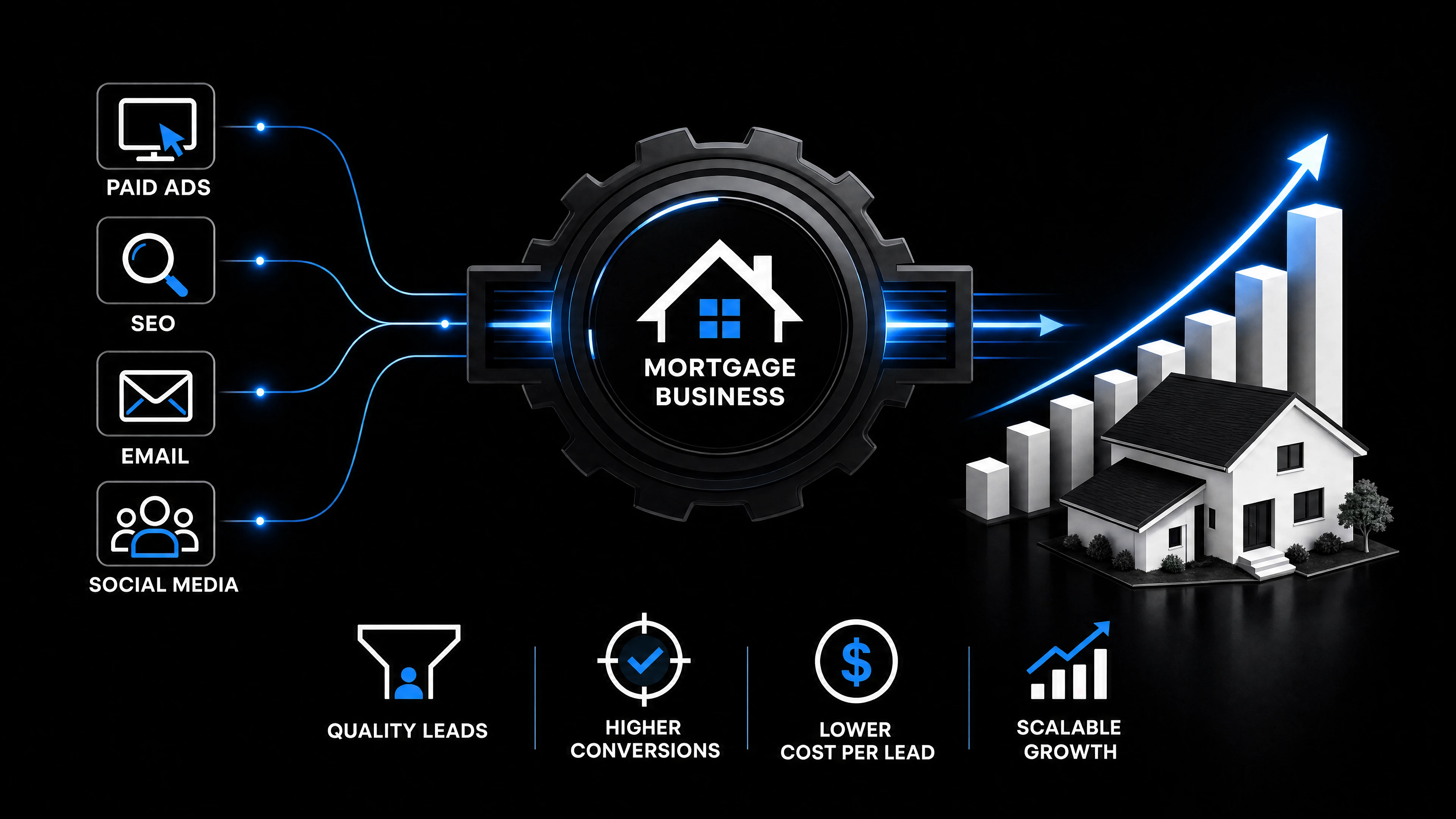 Mortgage professional discussing digital marketing performance with a prospective homebuyer.