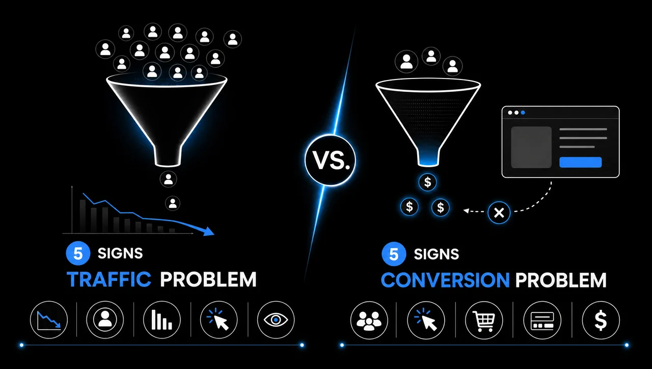 5 Signs Your Business Has a Traffic Problem vs. a Conversion Problem