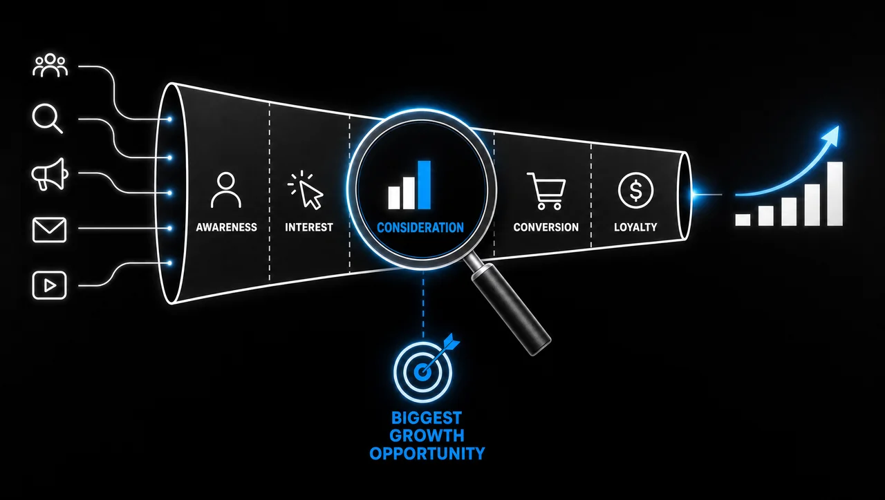 How to Find the Biggest Growth Opportunity in Your  Digital Marketing Funnel